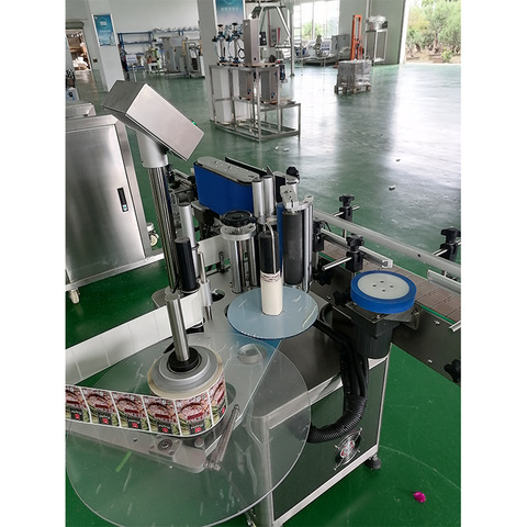 Naklejka Automatyczna maszyna do etykietowania słoików na tłuszcz